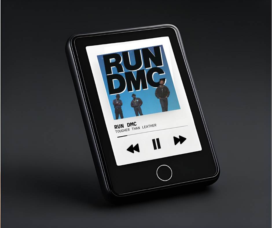 Bold Mini MP3 device playing an album from the Bold Mini Music platform